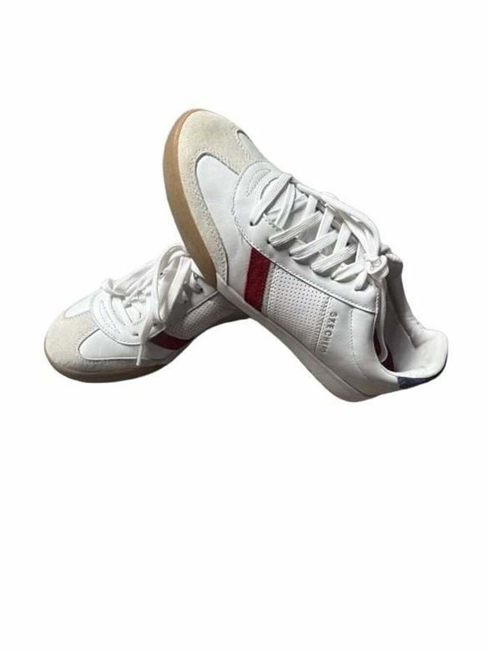 Skechers Zinger Retro Size 9.5 White Red Leather Sneakers